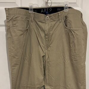 Apt. 9 Men's Tan Straight-Leg Pants
